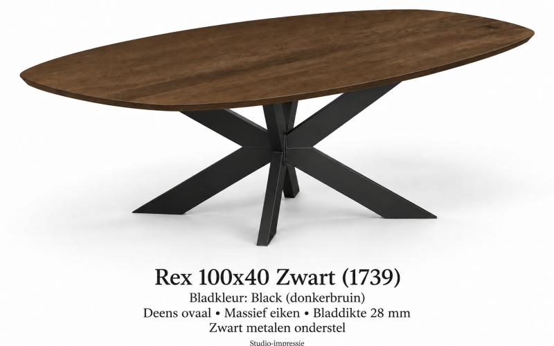 Deens ovale eiken eettafel &ndash; zelf samenstellen